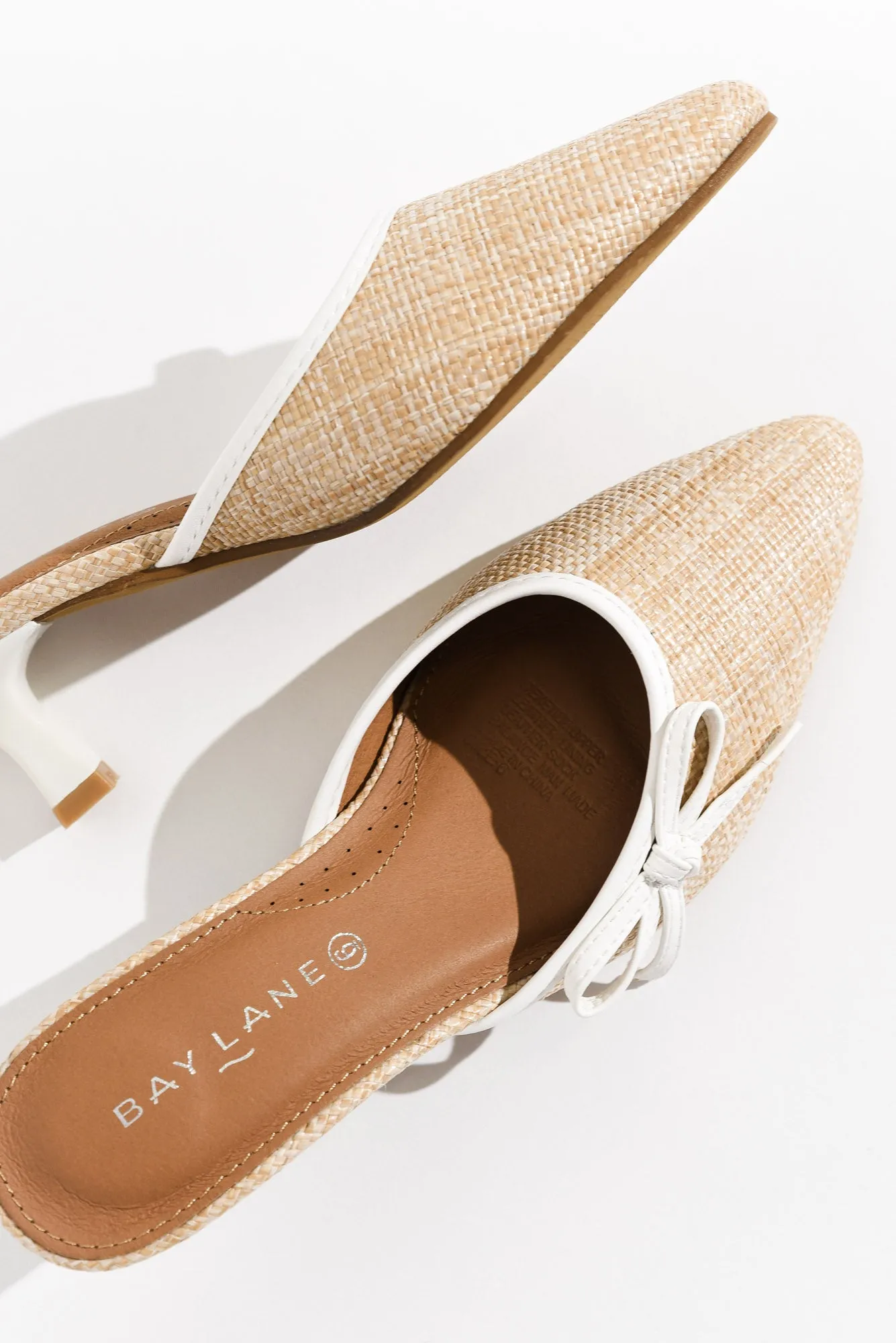 Spender Cream Raffia Leather Heel sold by Blue Bungalow product image thumbnail 5