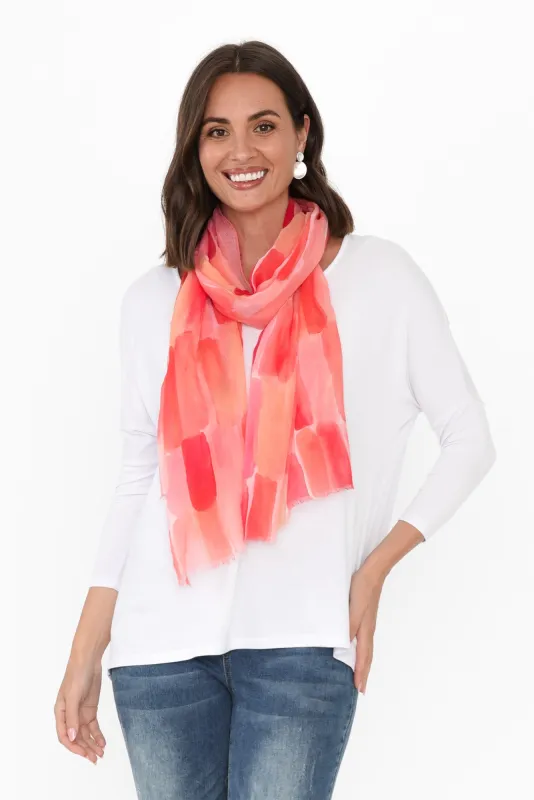 Pantone Orange Dash Scarf sold by Blue Bungalow