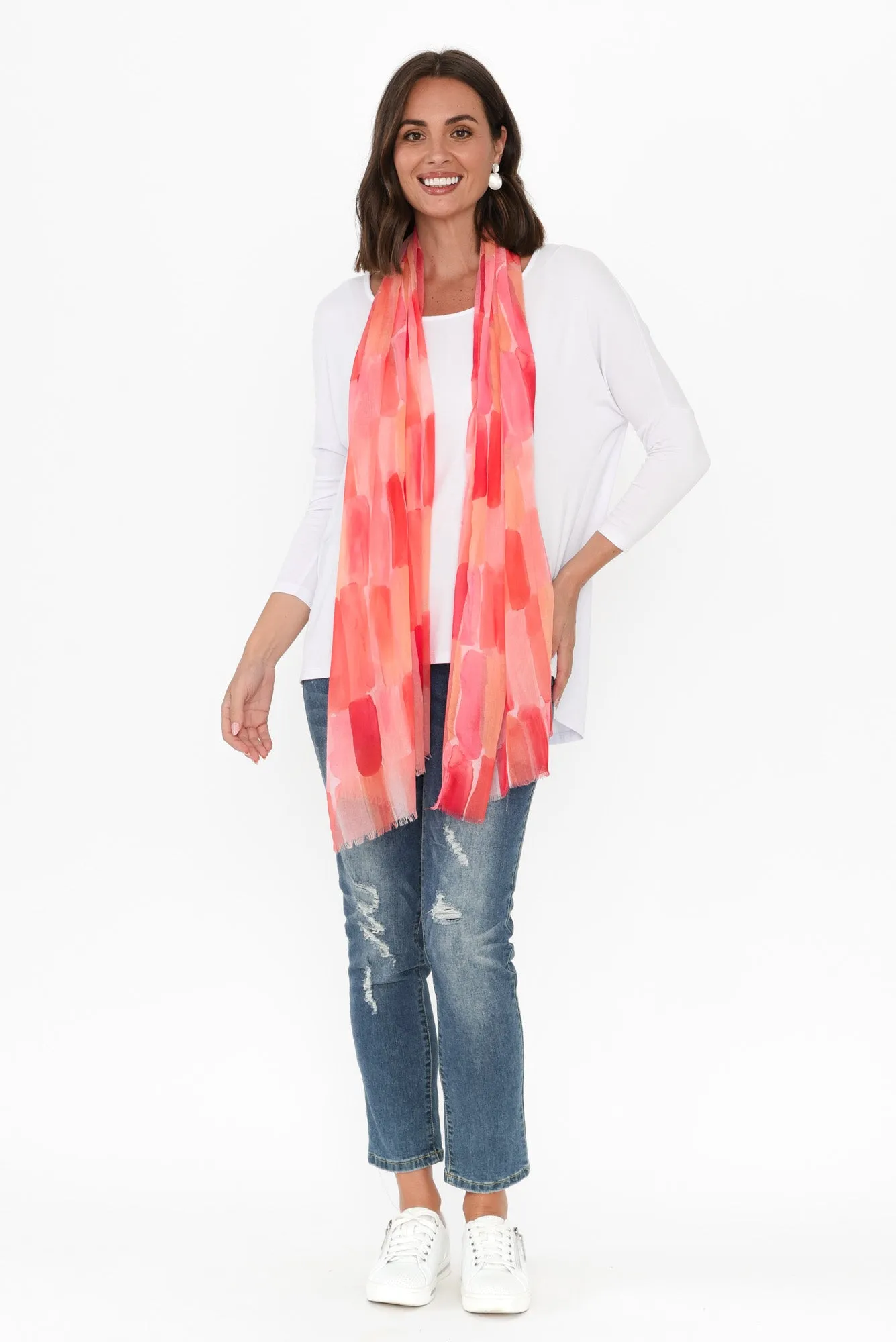 Pantone Orange Dash Scarf sold by Blue Bungalow product image thumbnail 2