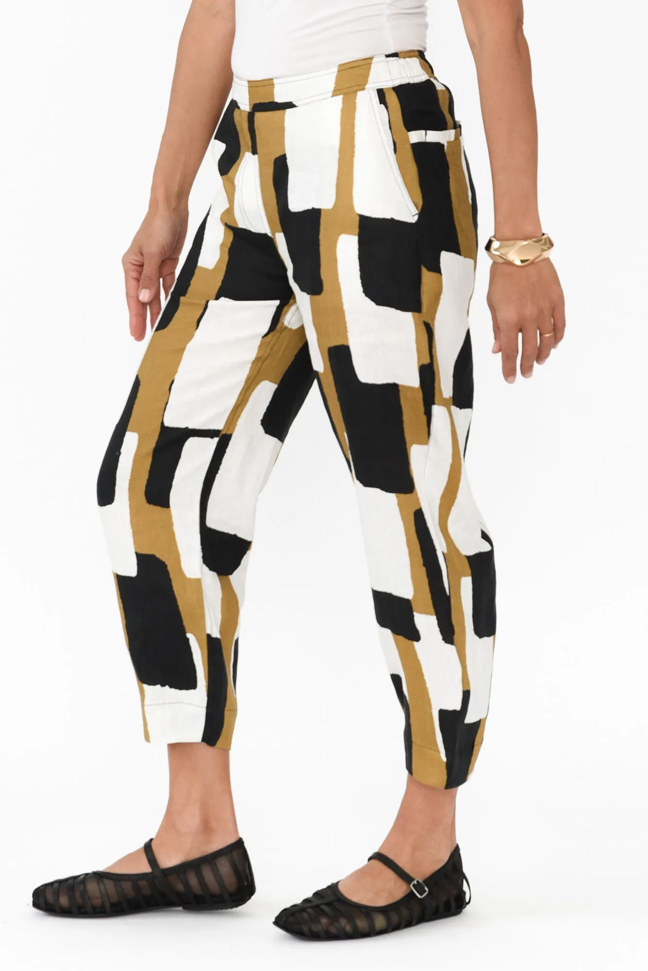 Jubilant Geo Linen Pocket Pants sold by Blue Bungalow product image thumbnail 3