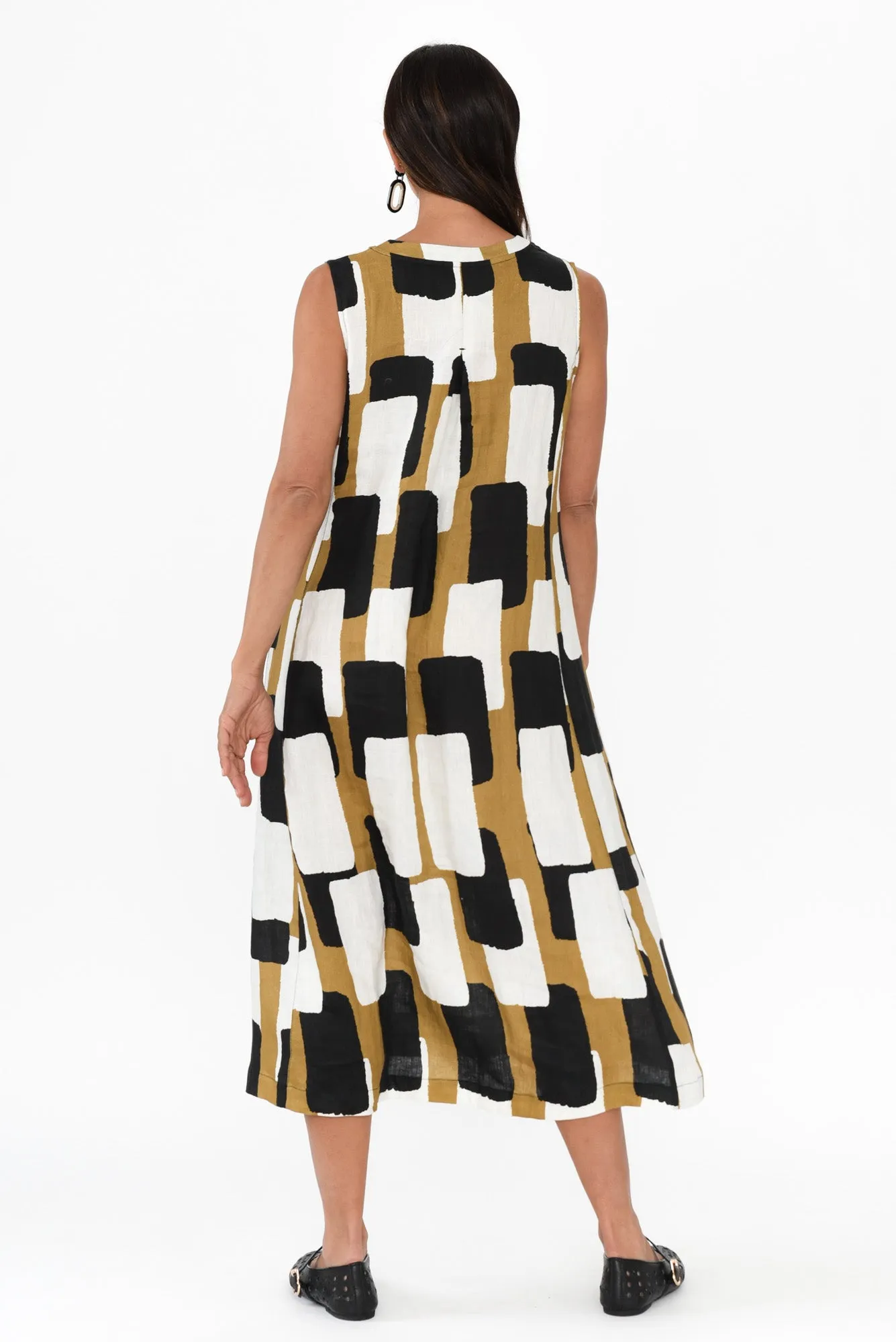 Joanne Geo Linen Dress sold by Blue Bungalow product image thumbnail 4