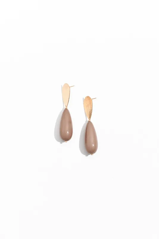 Quinlan Mocha Teardrop Earrings sold by Blue Bungalow