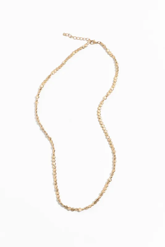 Jamila Gold Beaded Necklace sold by Blue Bungalow
