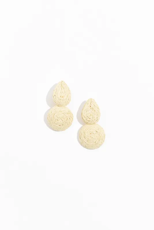 Wendy Natural Woven Drop Earrings sold by Blue Bungalow