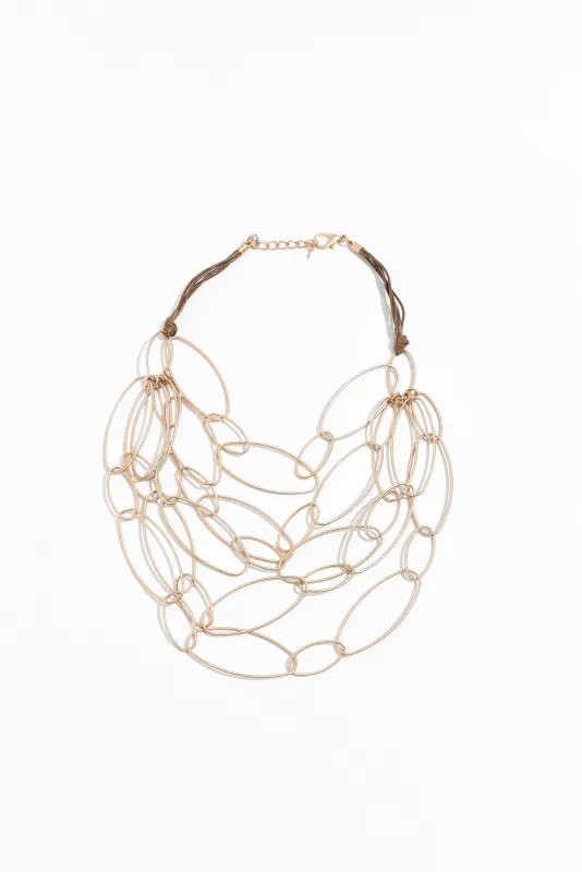 Sara Gold Linked Necklace sold by Blue Bungalow