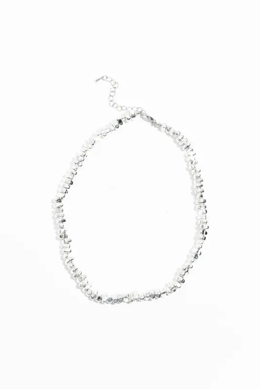 Steph Silver Beaded Necklace sold by Blue Bungalow