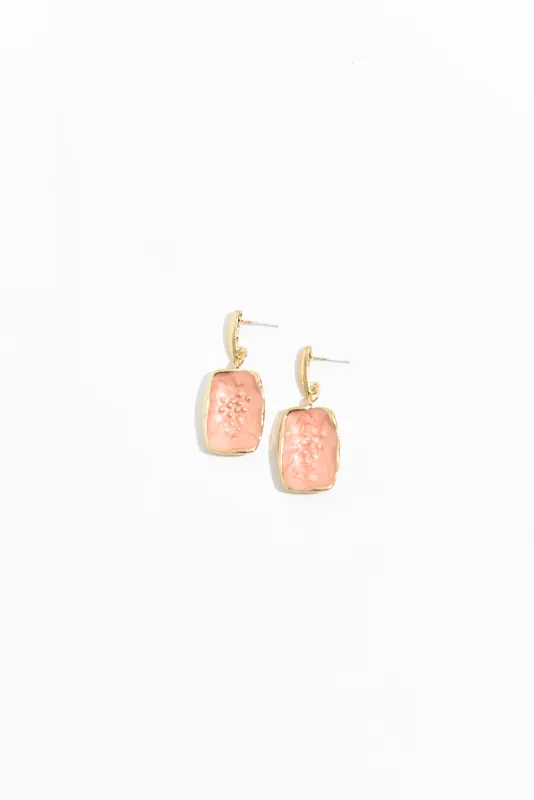 Fili Pink Enamel Drop Earrings sold by Blue Bungalow
