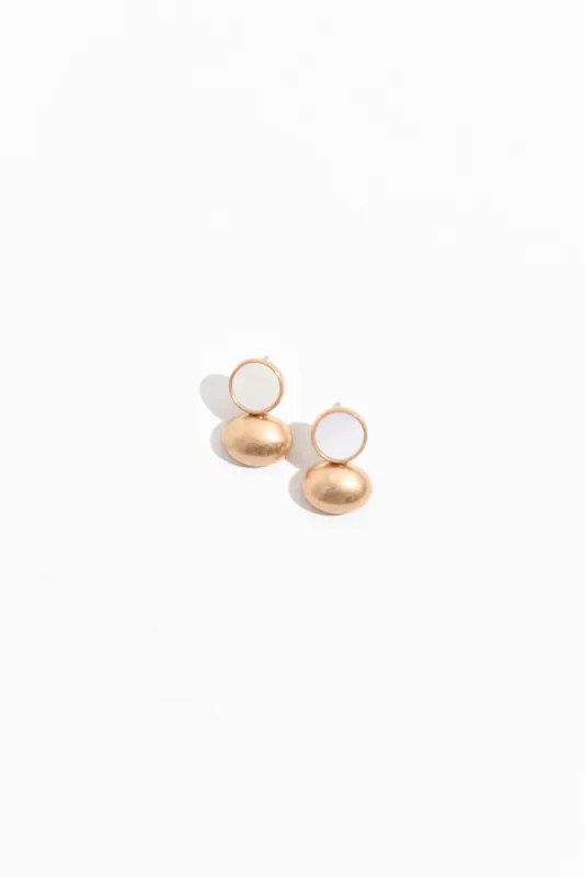 Lucine Gold Ball Drop Earrings sold by Blue Bungalow