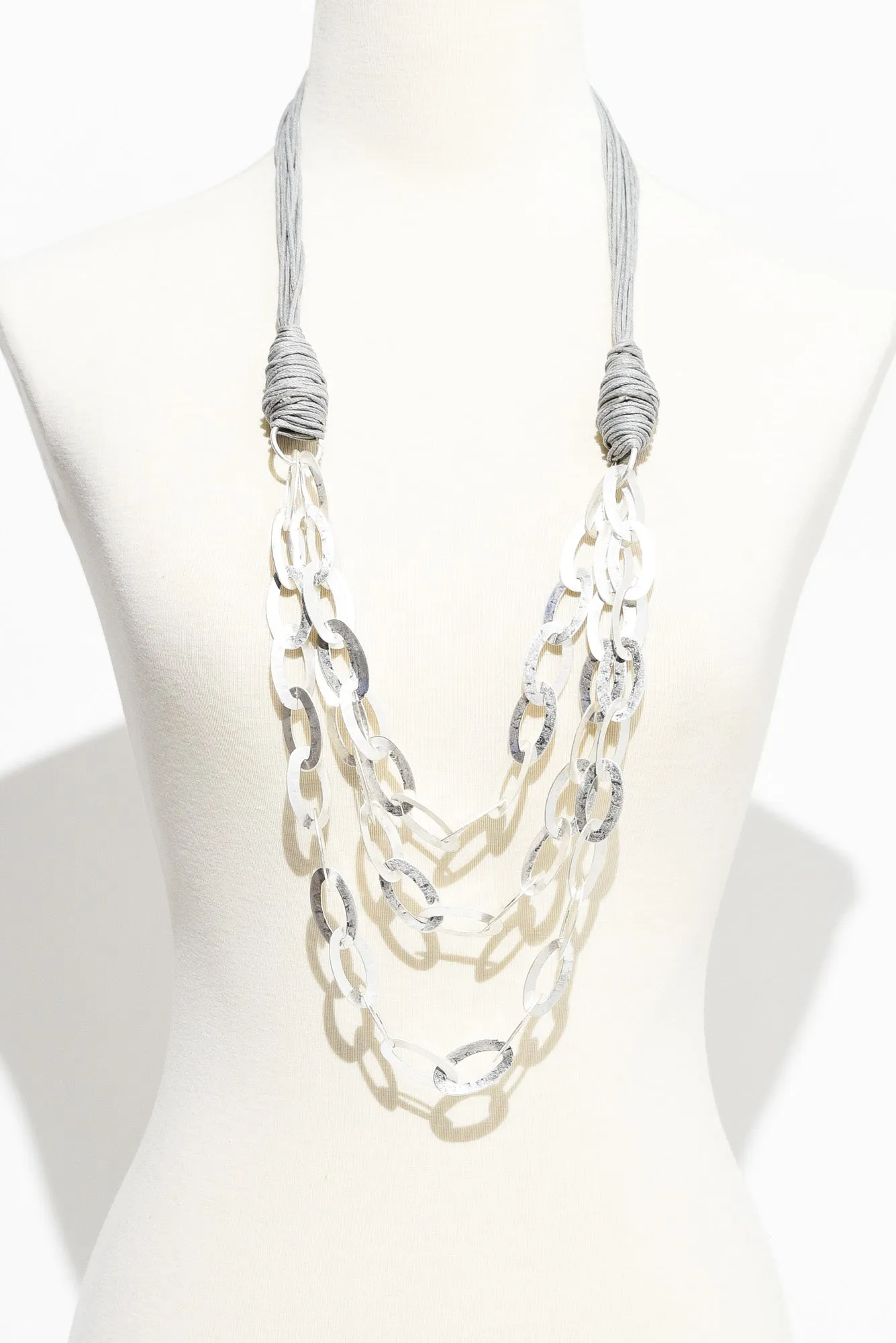 Jireh Silver Linked Necklace sold by Blue Bungalow product image thumbnail 2