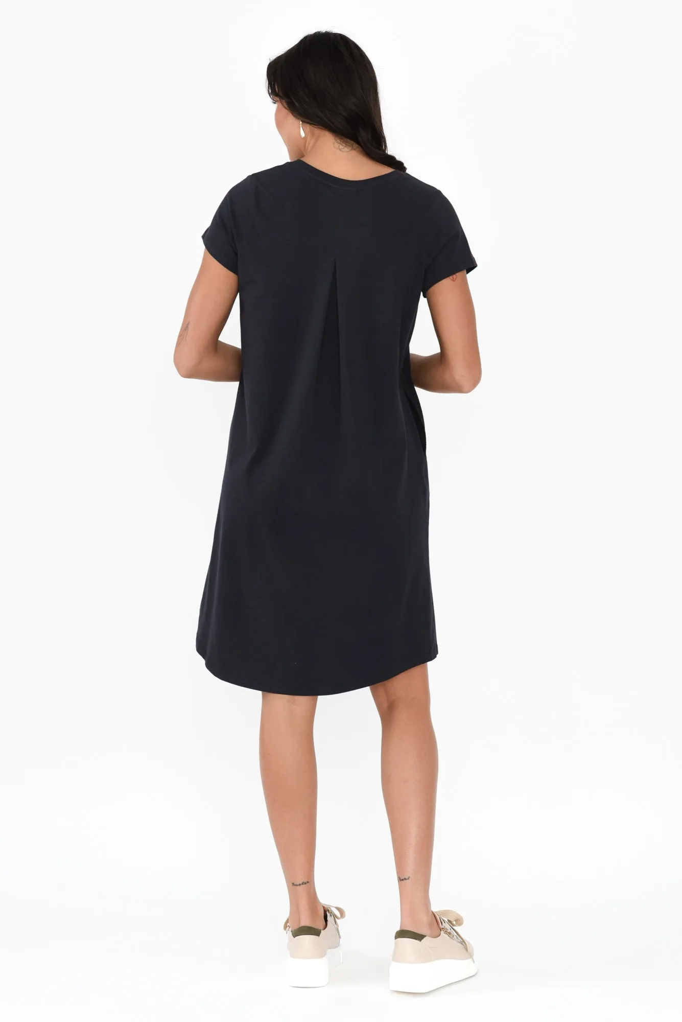 Harley Navy Cotton Tee Dress sold by Blue Bungalow product image thumbnail 4