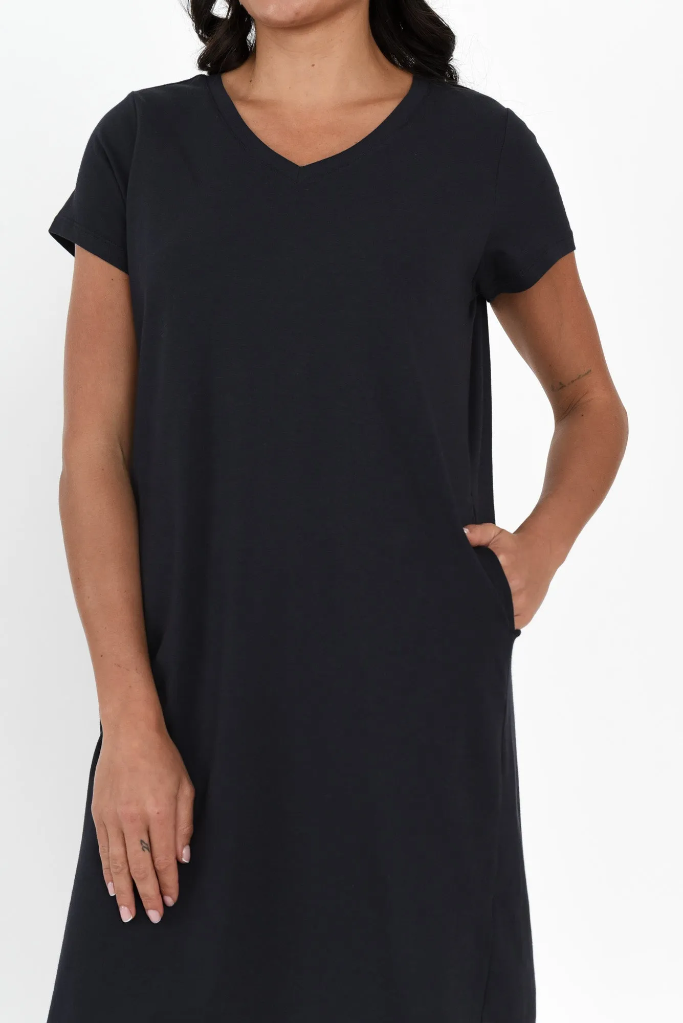 Harley Navy Cotton Tee Dress sold by Blue Bungalow product image thumbnail 5