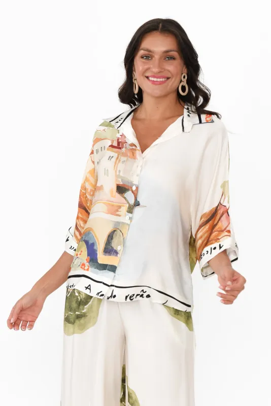 Sharee Natural Vista Collared Shirt sold by Blue Bungalow