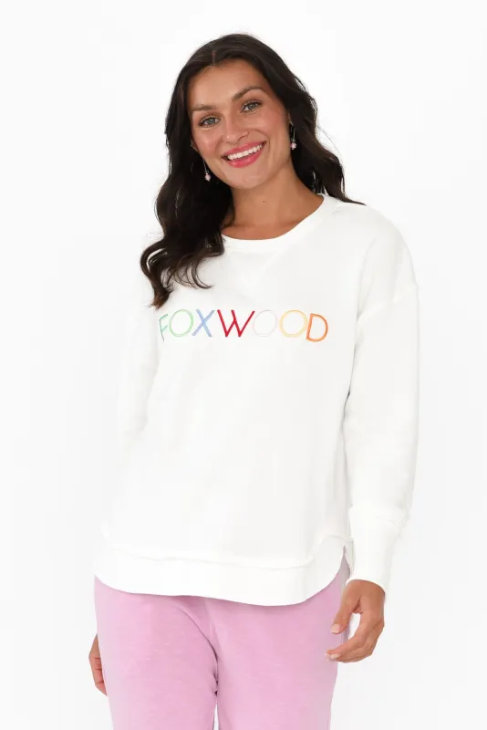 Simplified White Confetti Crewneck Sweatshirt sold by Blue Bungalow