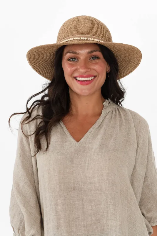 Andorra Camel Cloche Hat sold by Blue Bungalow