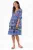 Cayman Navy Geo Cotton Tunic Dress sold by Blue Bungalow