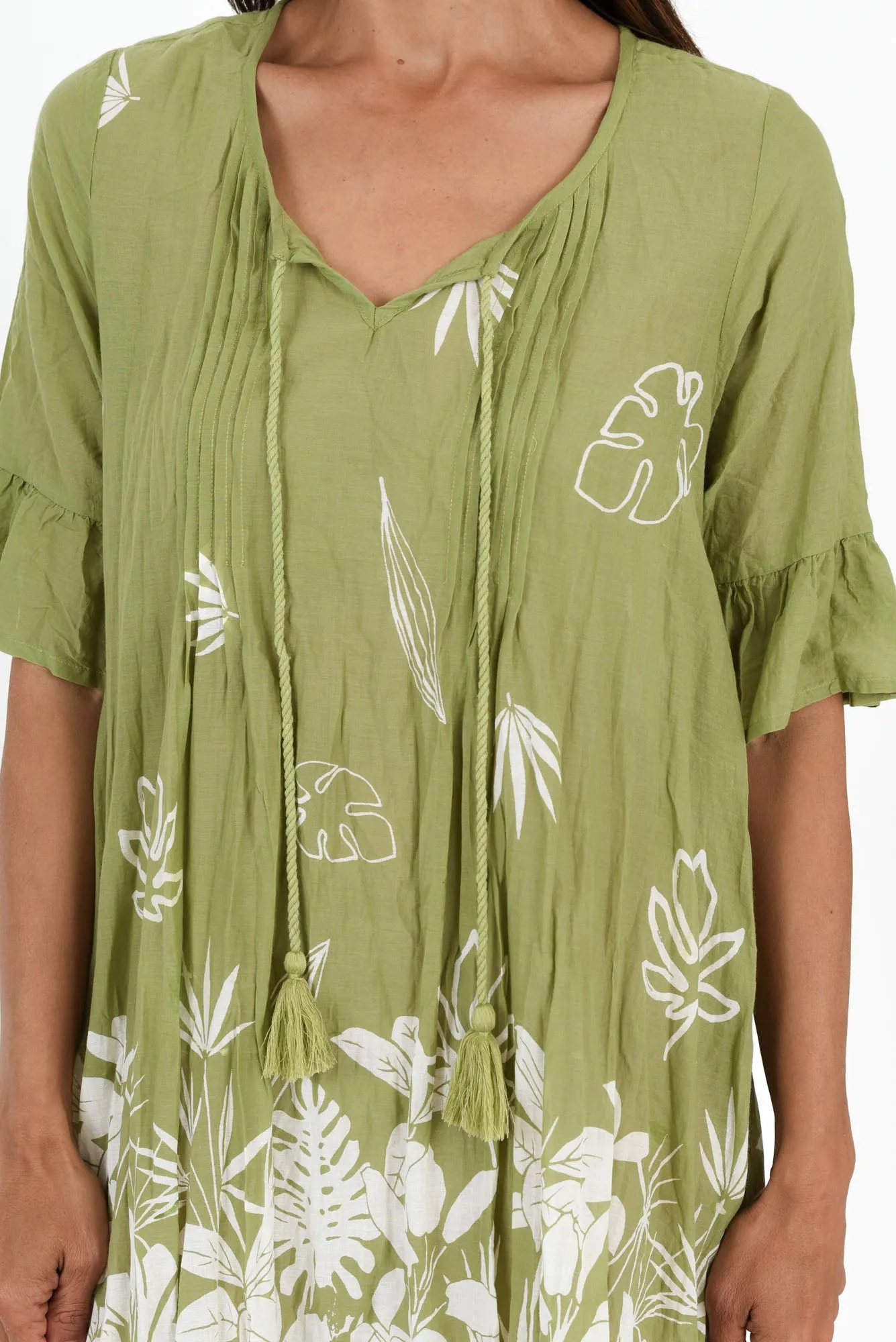 Cayman Olive Garden Cotton Tunic Dress sold by Blue Bungalow product image thumbnail 5