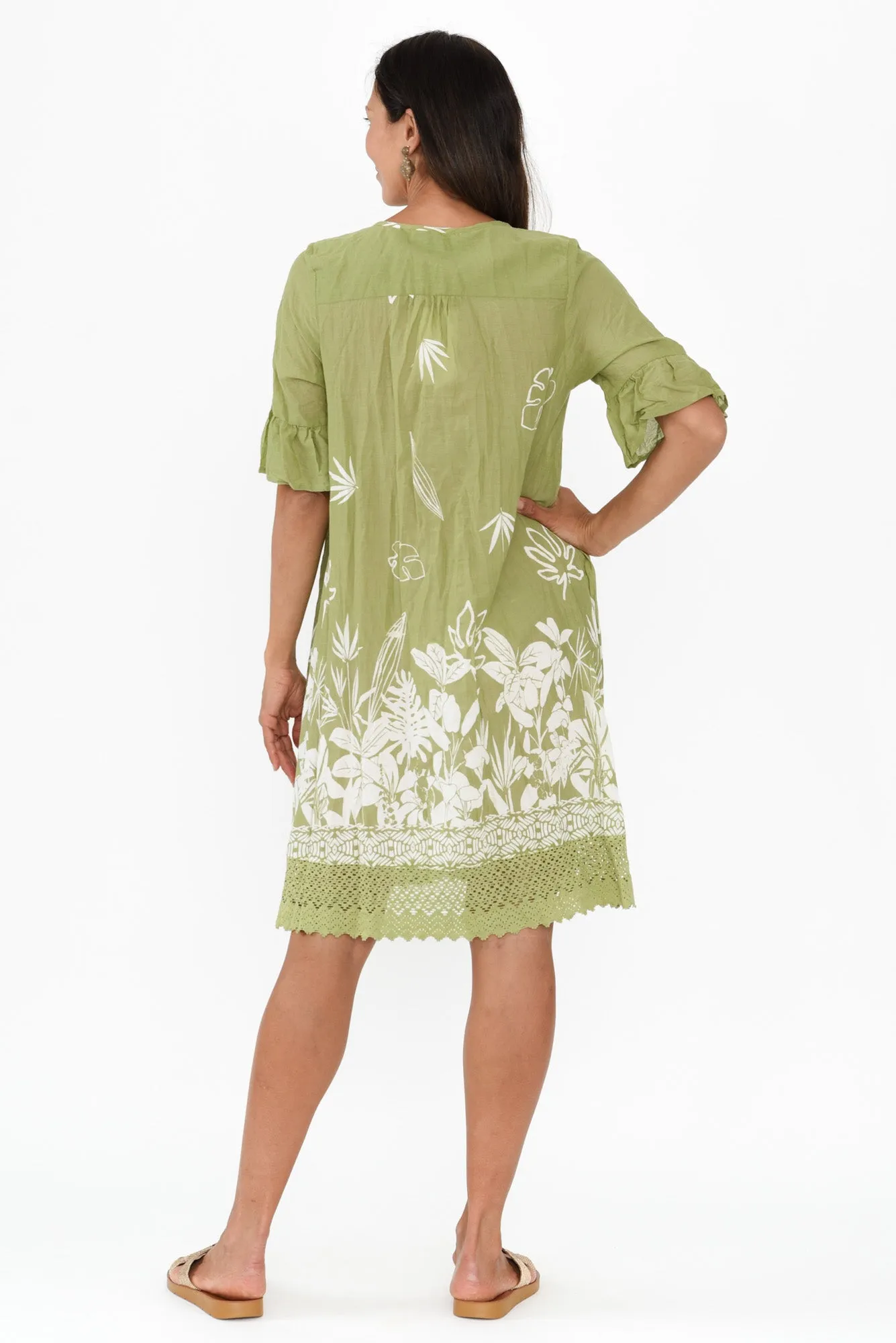Cayman Olive Garden Cotton Tunic Dress sold by Blue Bungalow product image thumbnail 4