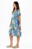 Lania Blue Reef Crinkle Cotton Dress sold by Blue Bungalow