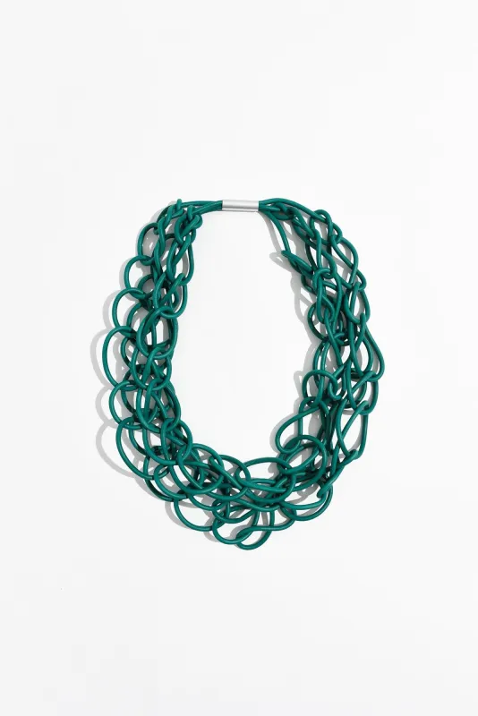 Haisley Green Rubber Link Necklace sold by Blue Bungalow