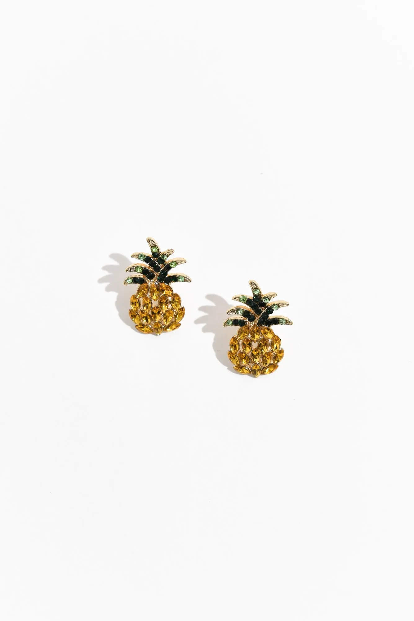 Elijah Gold Pineapple Stud Earrings sold by Blue Bungalow