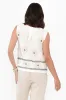Nerissa Cream Mosaic Embroidered Tank sold by Blue Bungalow