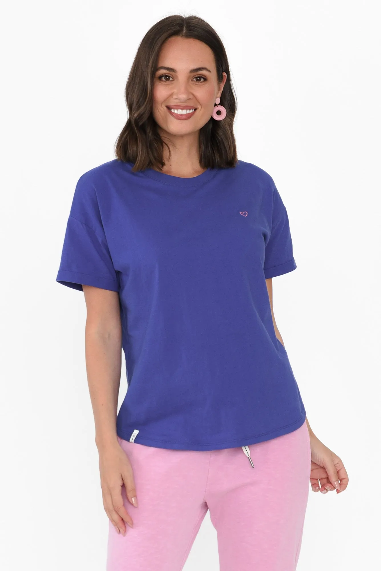 Halli Blue Cotton Tee sold by Blue Bungalow