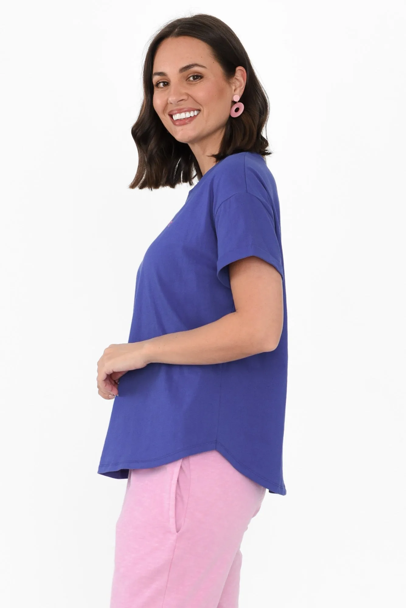 Halli Blue Cotton Tee sold by Blue Bungalow product image thumbnail 3