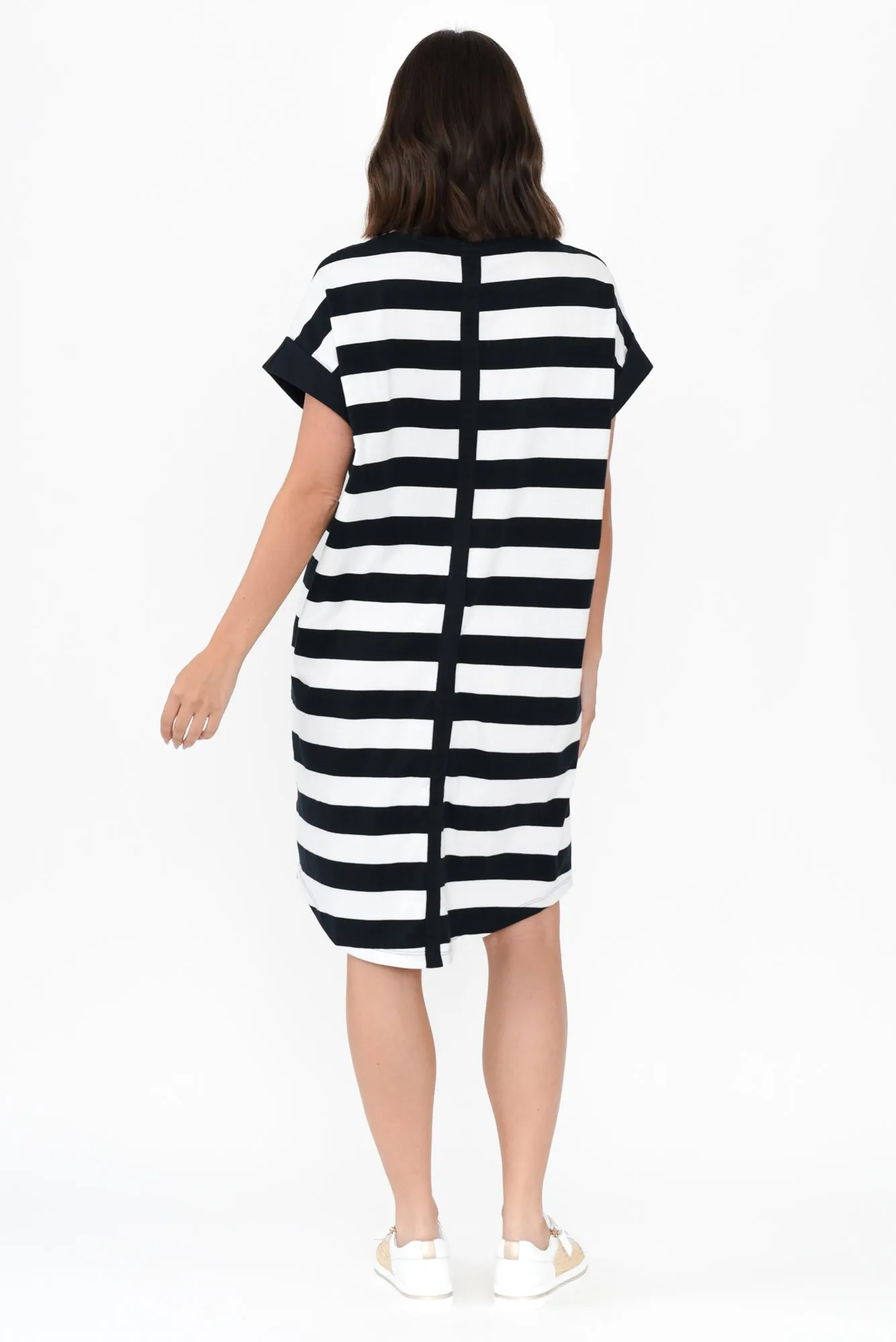 McKinley Navy Stripe Cotton Dress sold by Blue Bungalow product image thumbnail 4