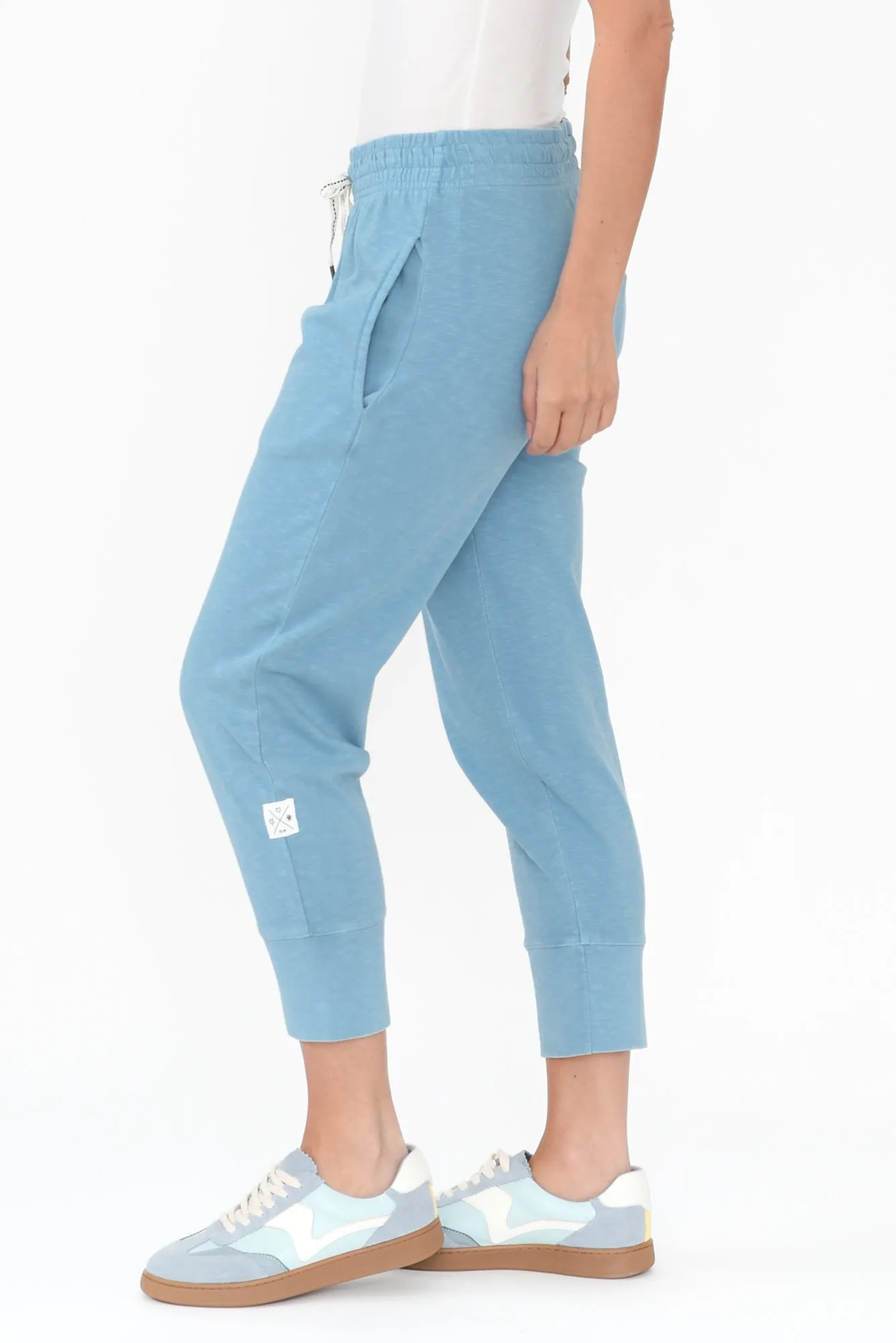Fundamental Brunch Sky Blue Cotton Sweatpants sold by Blue Bungalow product image thumbnail 3