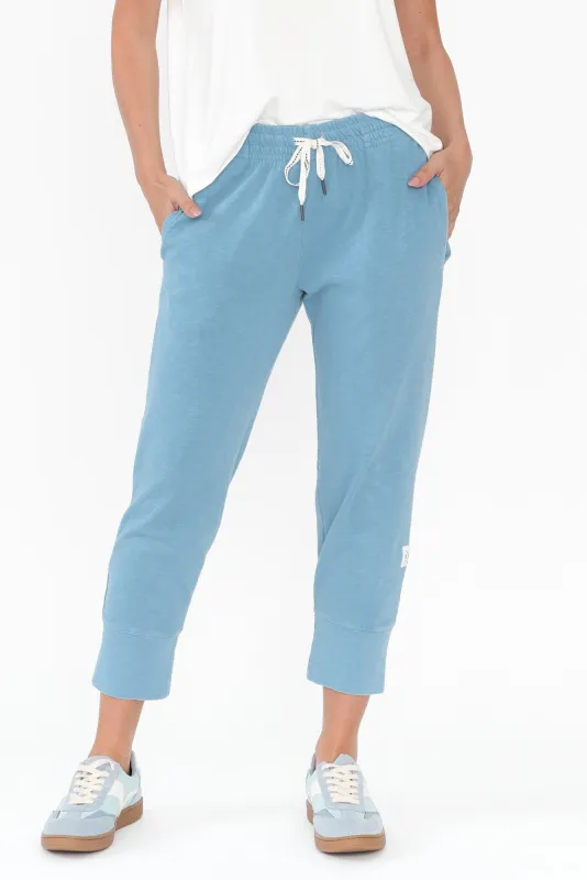 Fundamental Brunch Sky Blue Cotton Sweatpants sold by Blue Bungalow