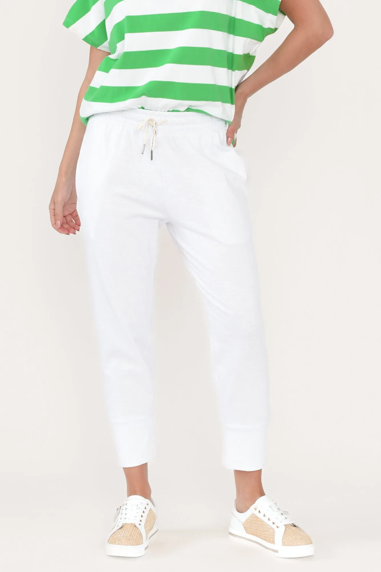 Fundamental Brunch White Cotton Sweatpants sold by Blue Bungalow