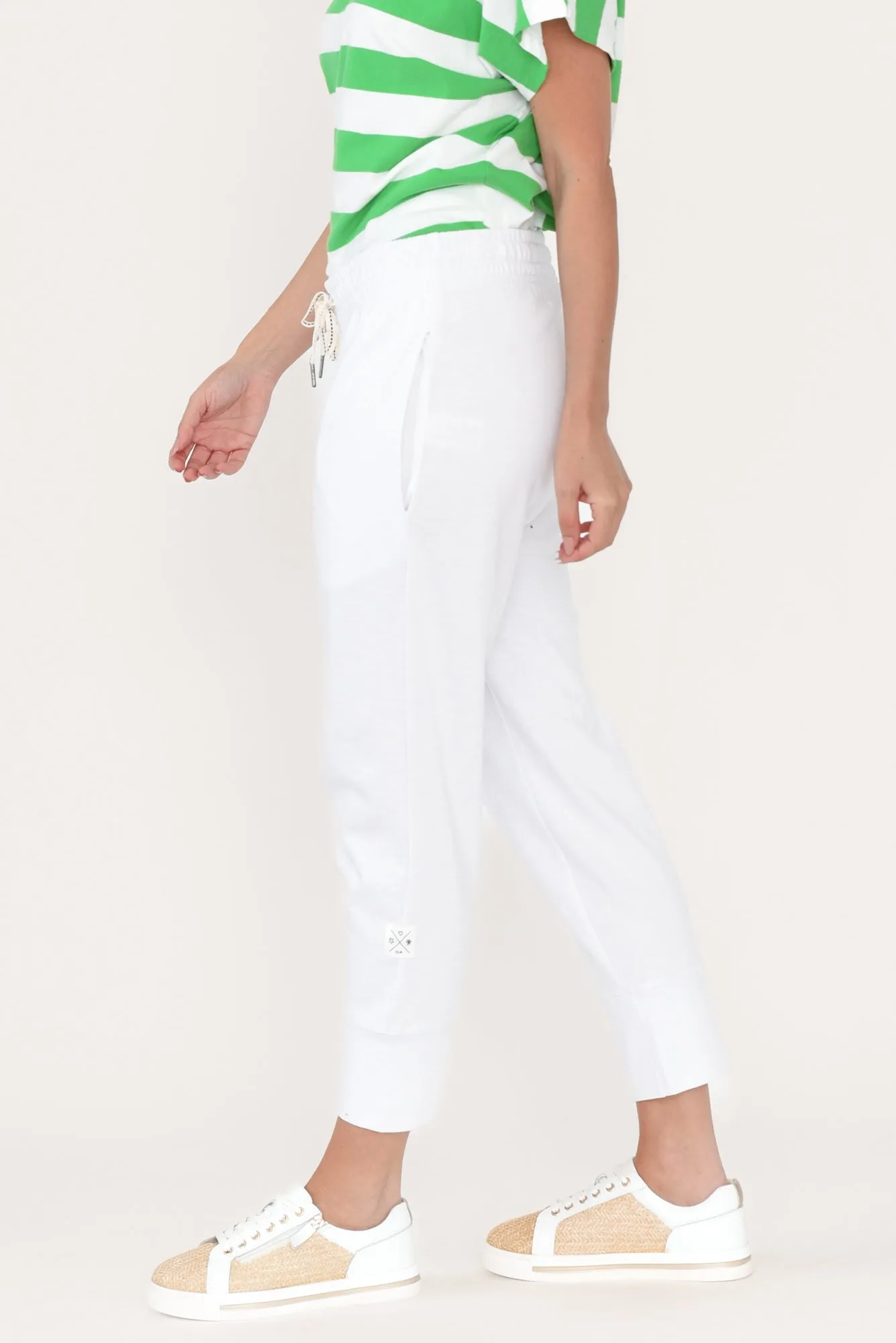 Fundamental Brunch White Cotton Sweatpants sold by Blue Bungalow product image thumbnail 3