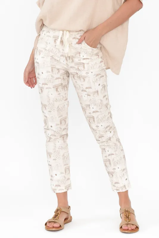 Cherie Natural Vista Drawstring Pants sold by Blue Bungalow