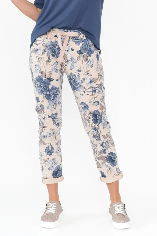 Simpson Pink Floral Stretch Pants sold by Blue Bungalow