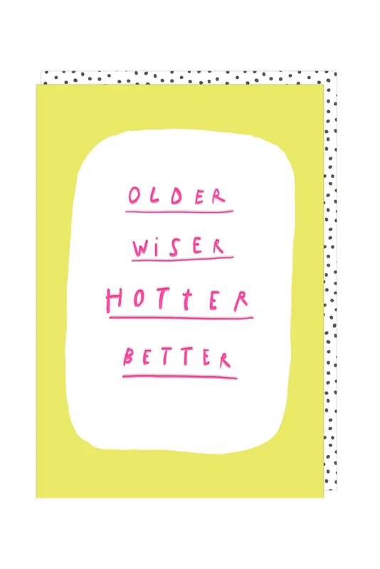 Older Wiser Birthday Card sold by Blue Bungalow