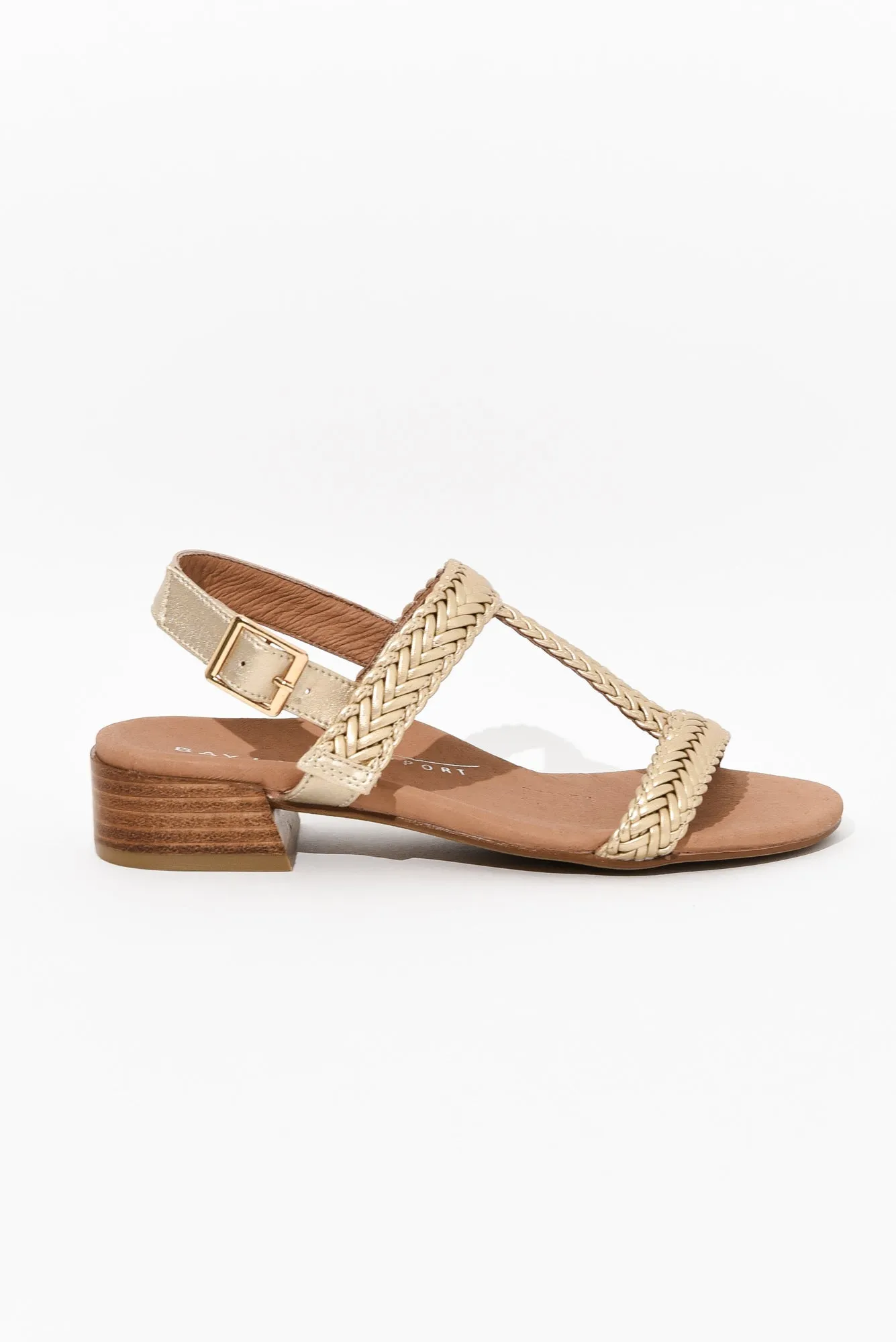 Damzel Gold Leather Woven Sandal sold by Blue Bungalow product image thumbnail 4