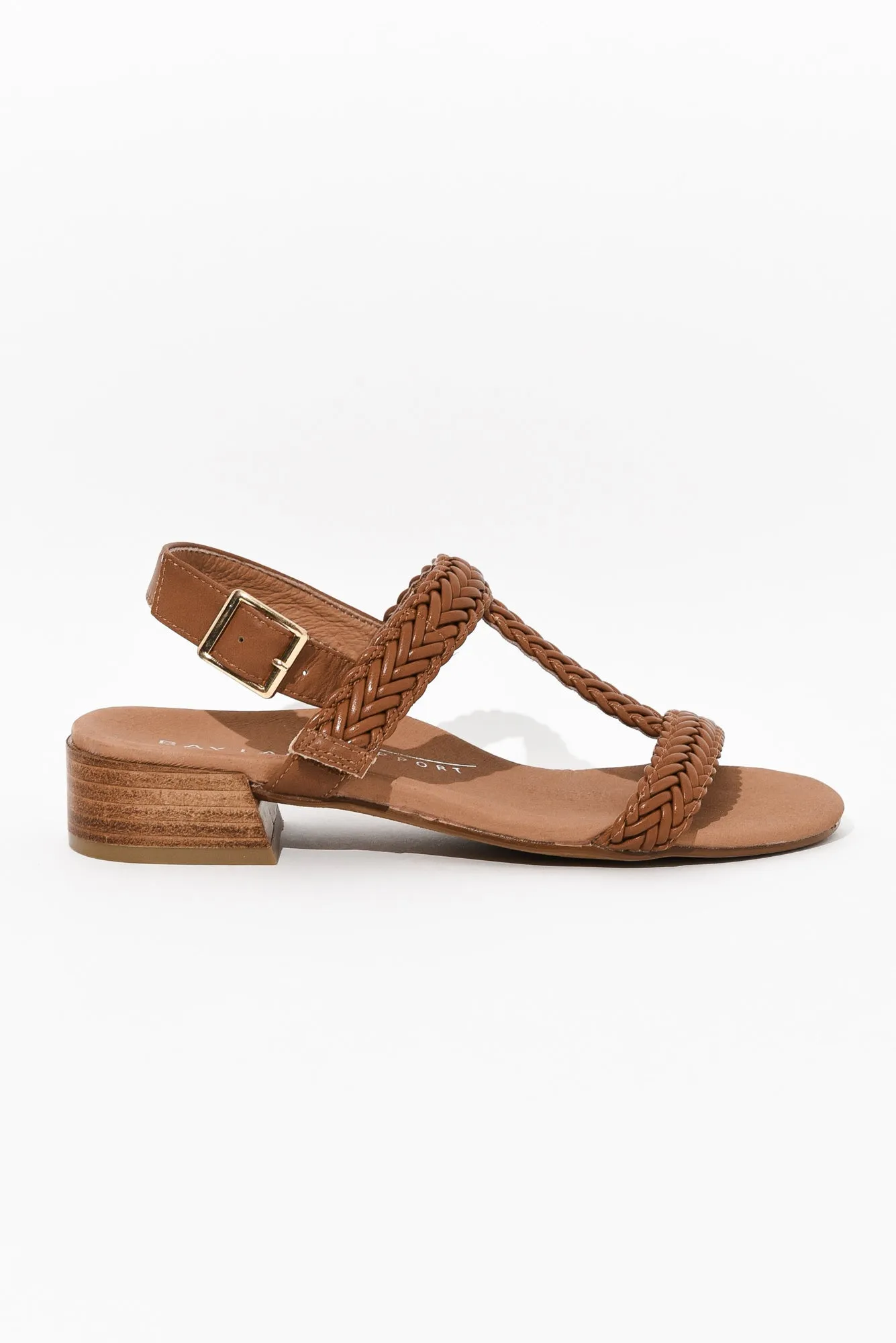 Damzel Tan Leather Woven Sandal sold by Blue Bungalow product image thumbnail 4