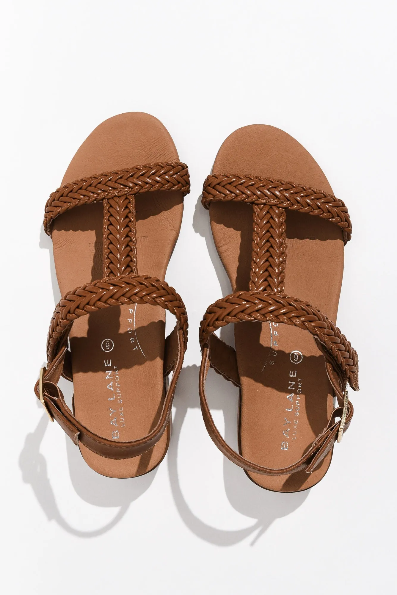 Damzel Tan Leather Woven Sandal sold by Blue Bungalow product image thumbnail 2