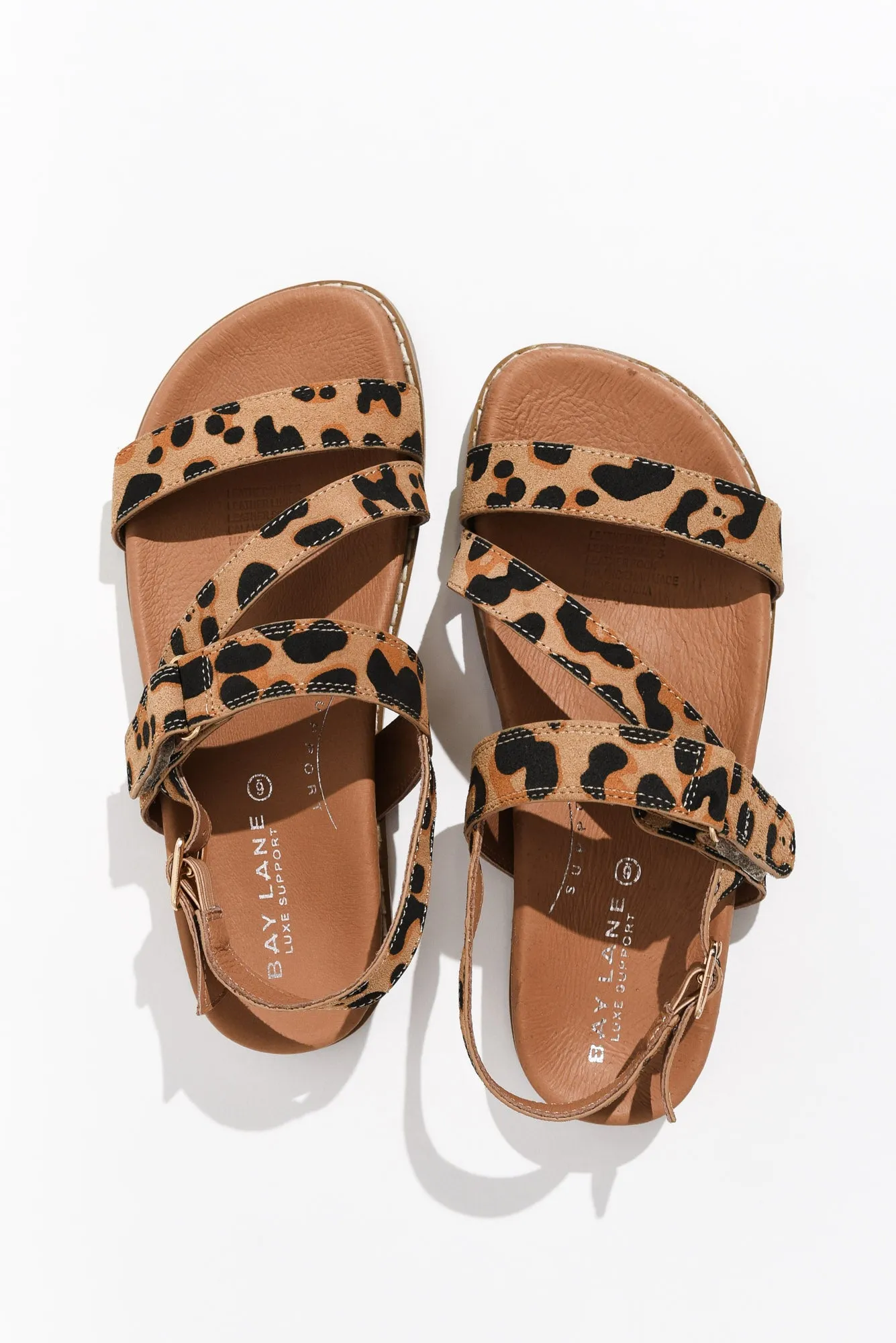 Zorba Brown Leopard Leather Sandal sold by Blue Bungalow product image thumbnail 2