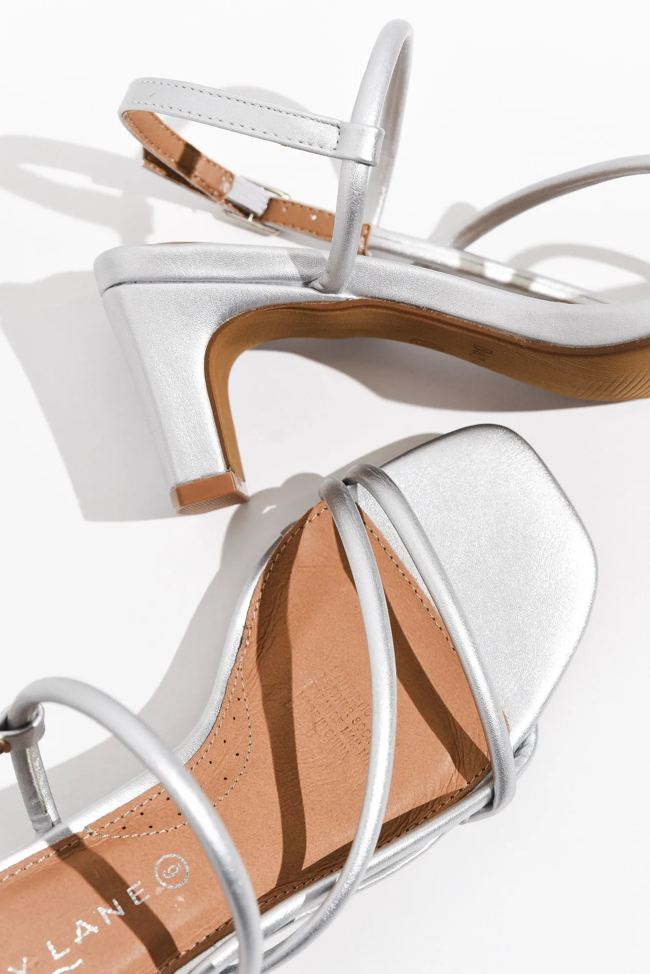 Krystal Silver Crossover Heel sold by Blue Bungalow product image thumbnail 3