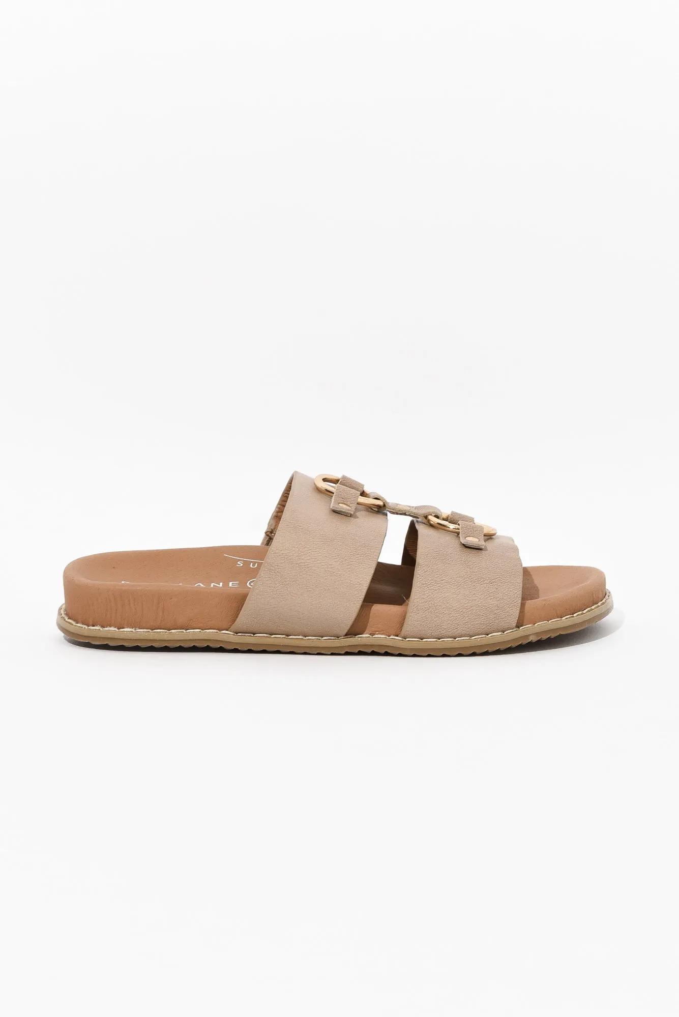 Zuma Taupe Leather Slide sold by Blue Bungalow product image thumbnail 4