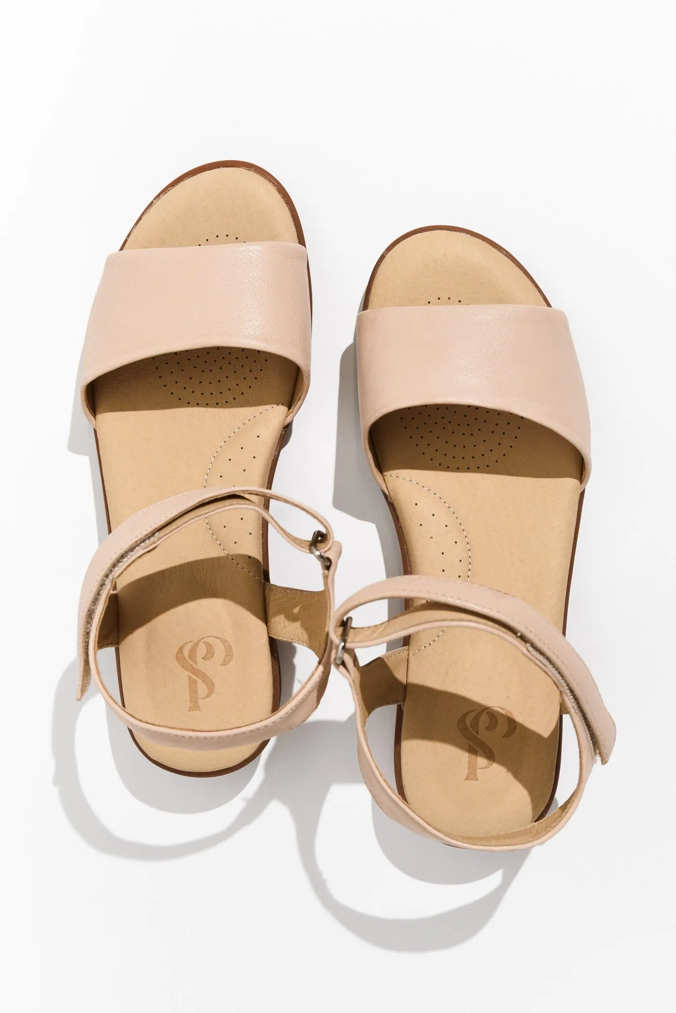Swan Cream Leather Velcro Sandal sold by Blue Bungalow product image thumbnail 2