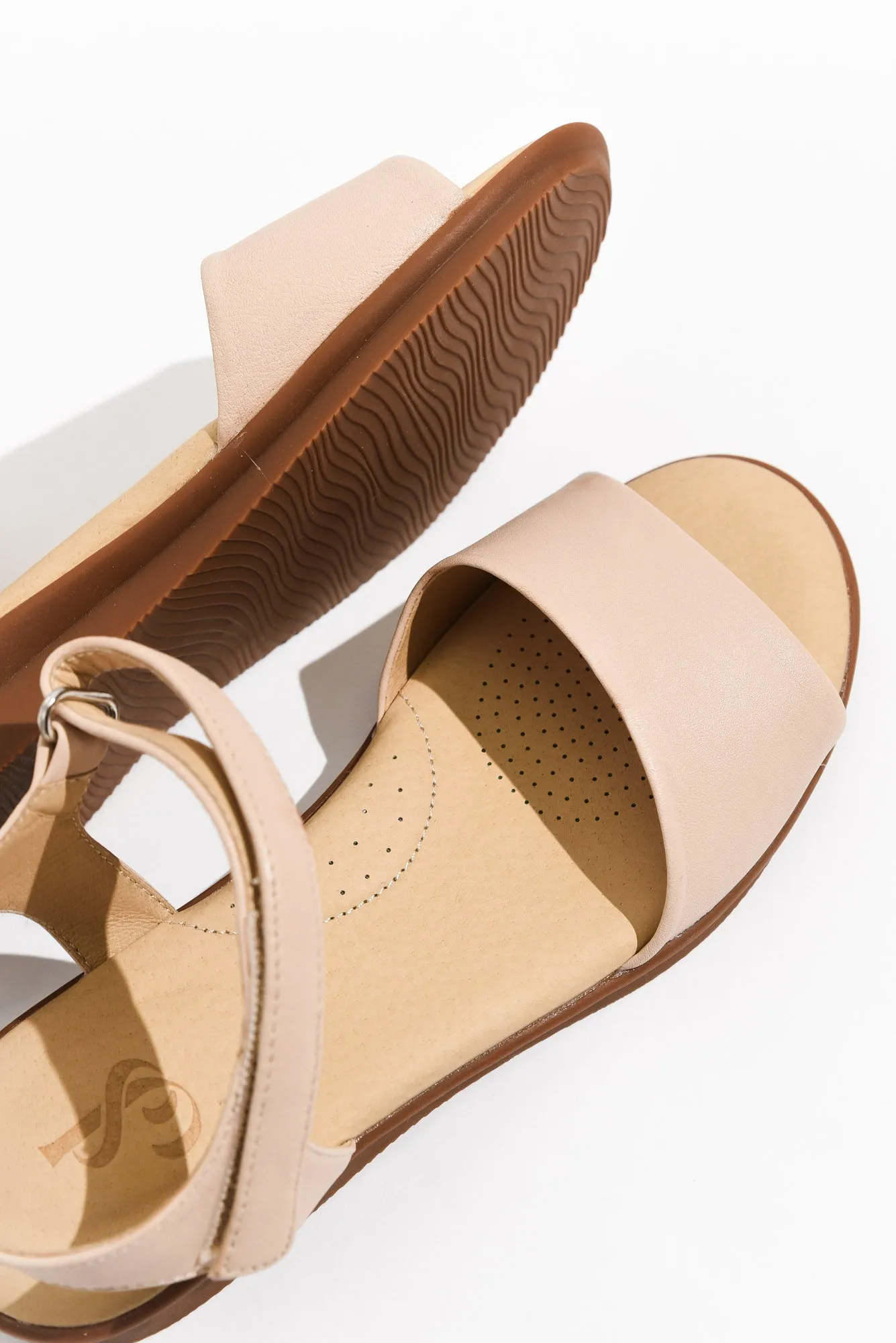 Swan Cream Leather Velcro Sandal sold by Blue Bungalow product image thumbnail 3