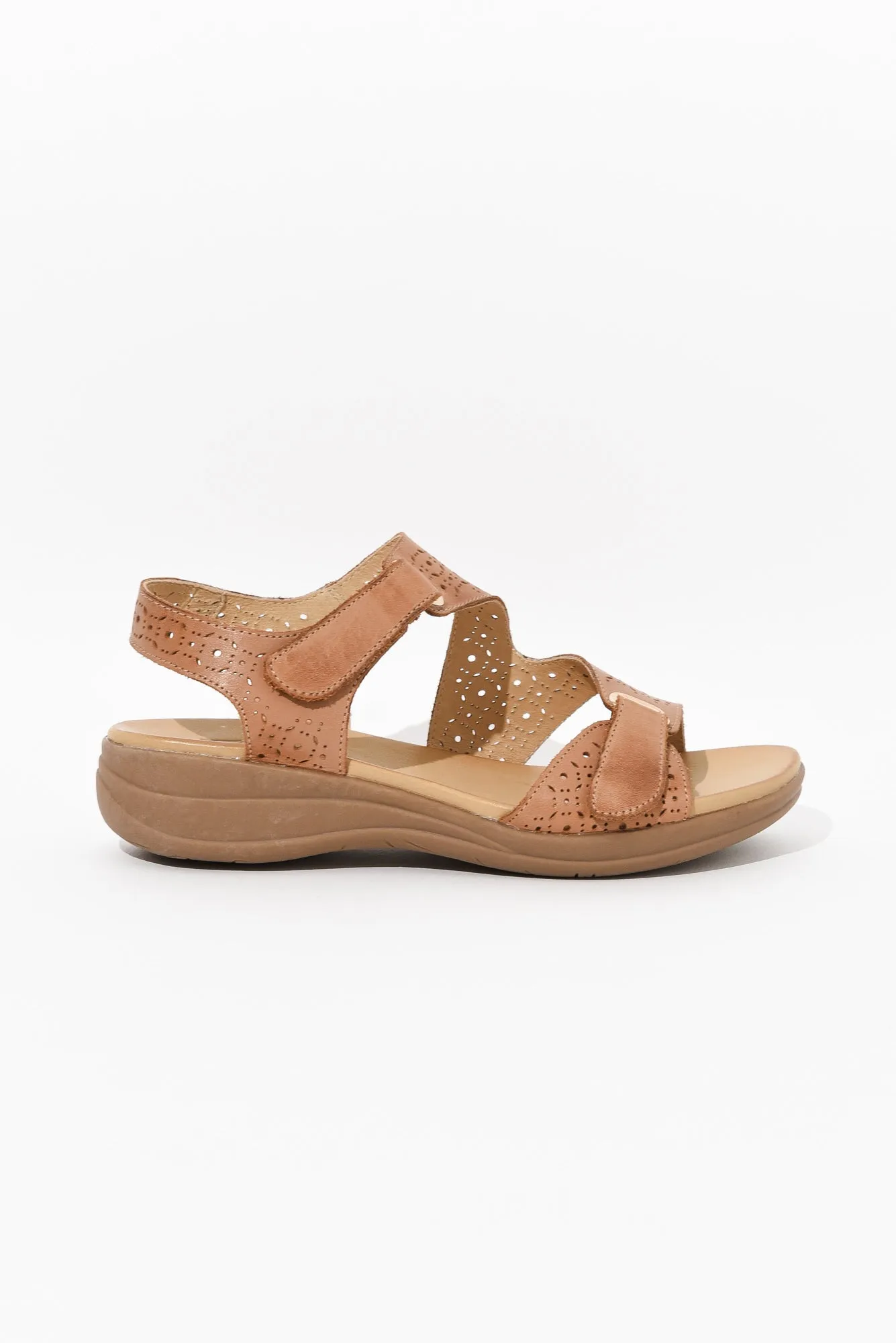 Suit Tan Leather Cut Out Sandal sold by Blue Bungalow product image thumbnail 4