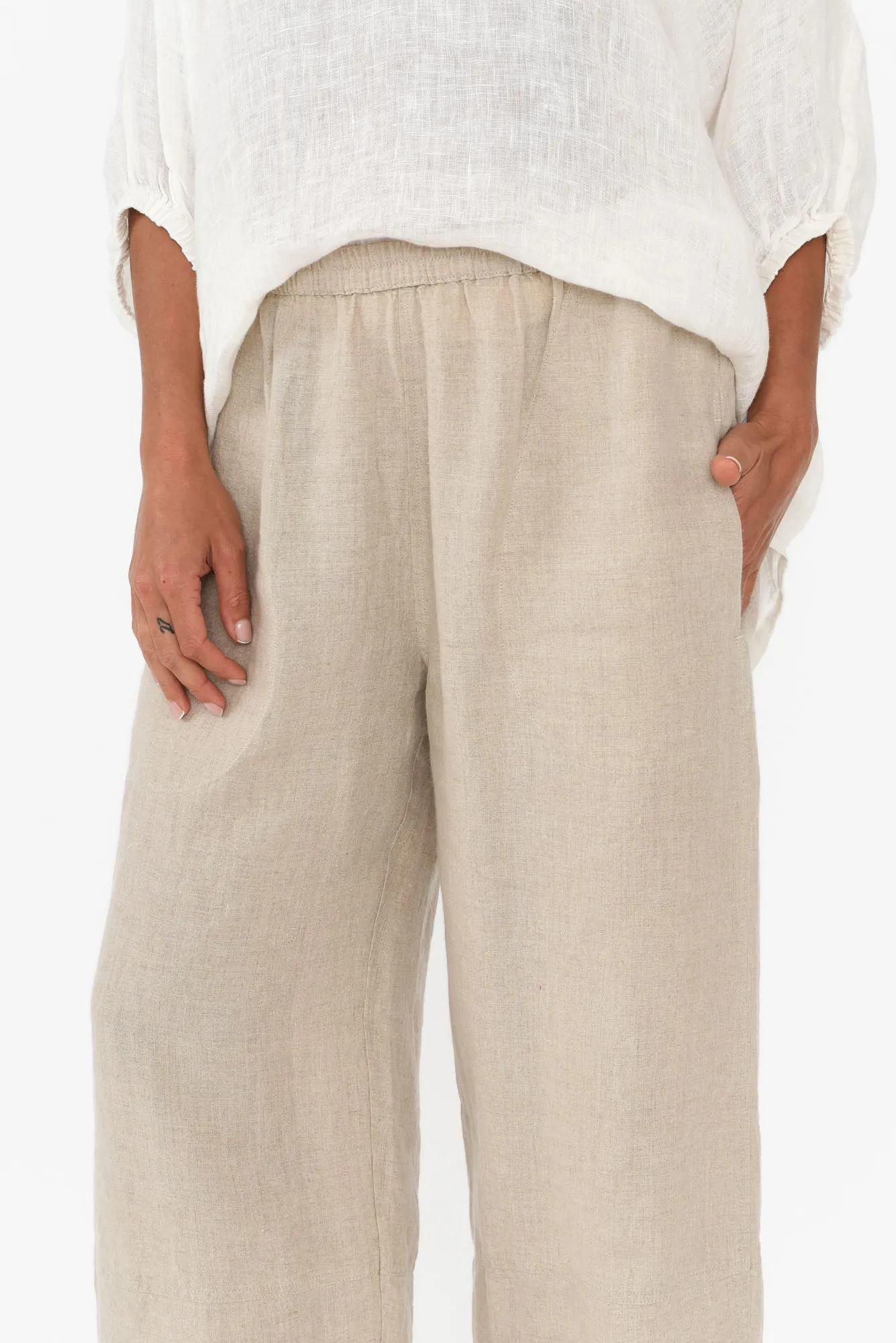Tami Natural Linen Pocket Pants sold by Blue Bungalow product image thumbnail 5