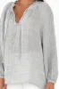 Sussana Light Blue Stripe Linen Tie Top sold by Blue Bungalow