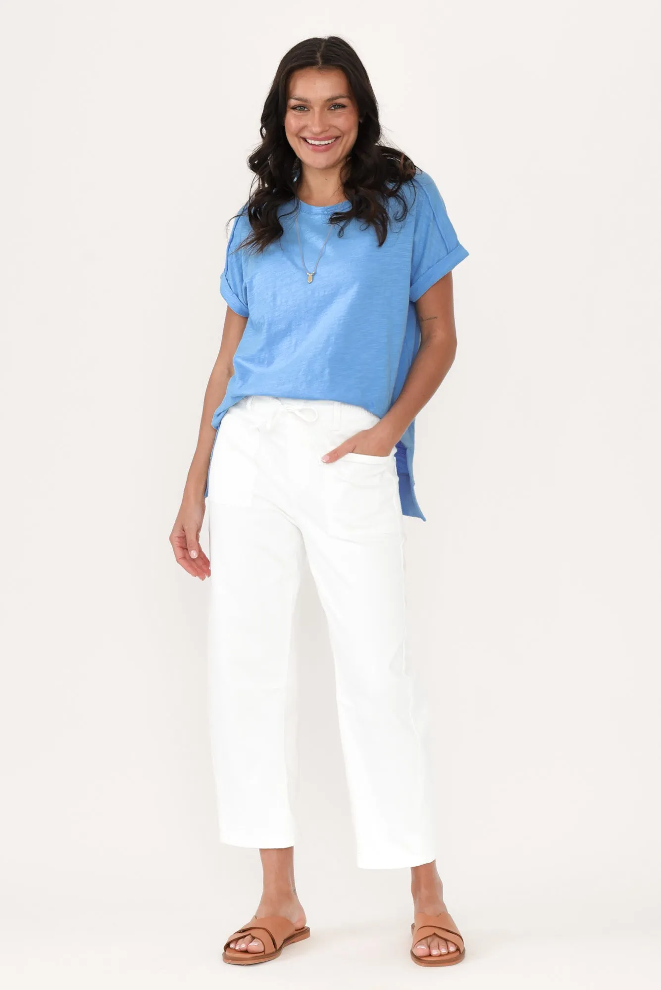 BB Barrel White Jeans sold by Blue Bungalow product image thumbnail 2