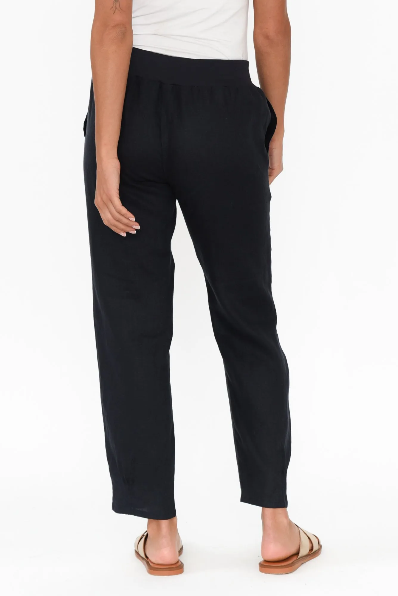 Hudson Navy Linen Pocket Pants sold by Blue Bungalow product image thumbnail 4