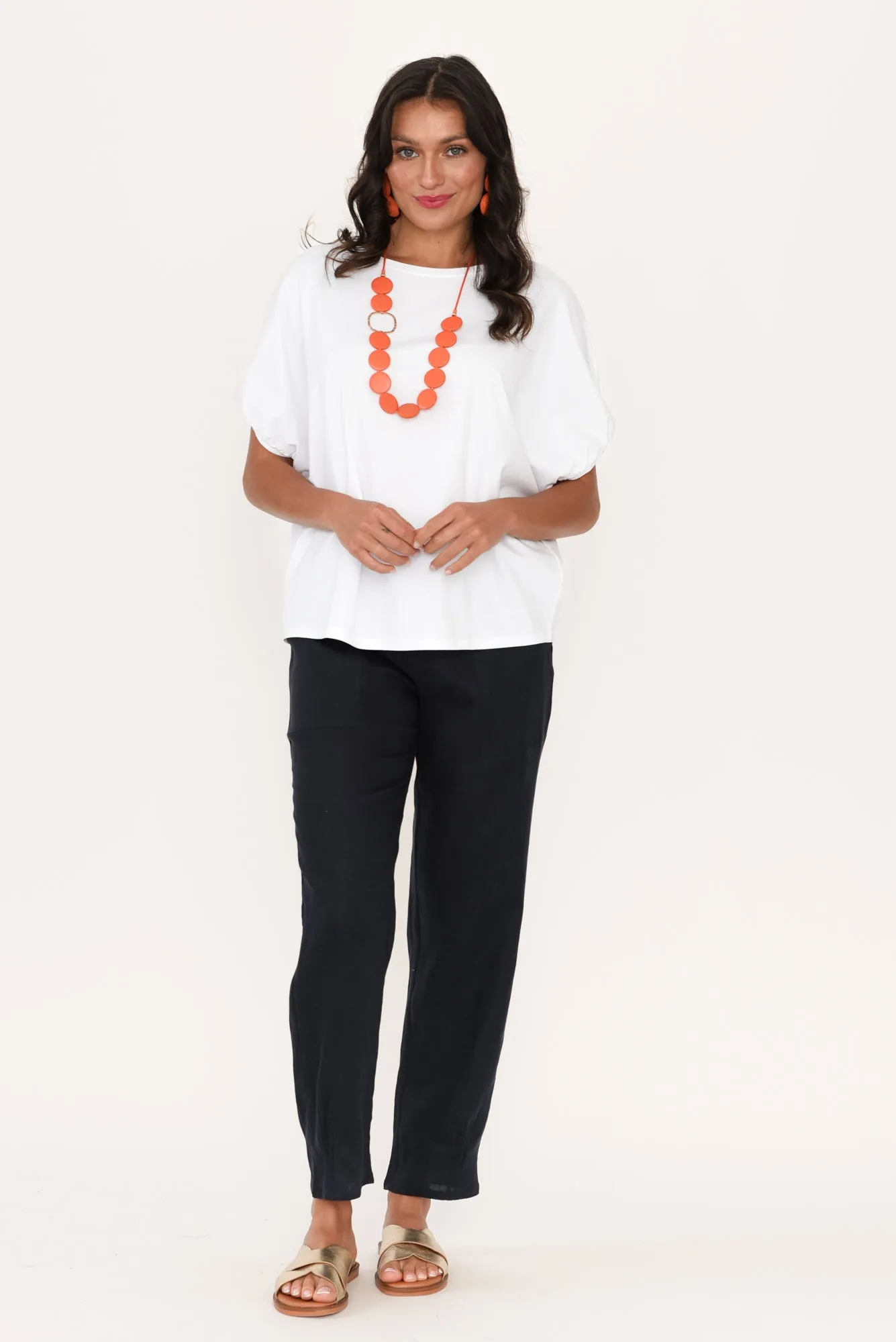 Hudson Navy Linen Pocket Pants sold by Blue Bungalow product image thumbnail 2