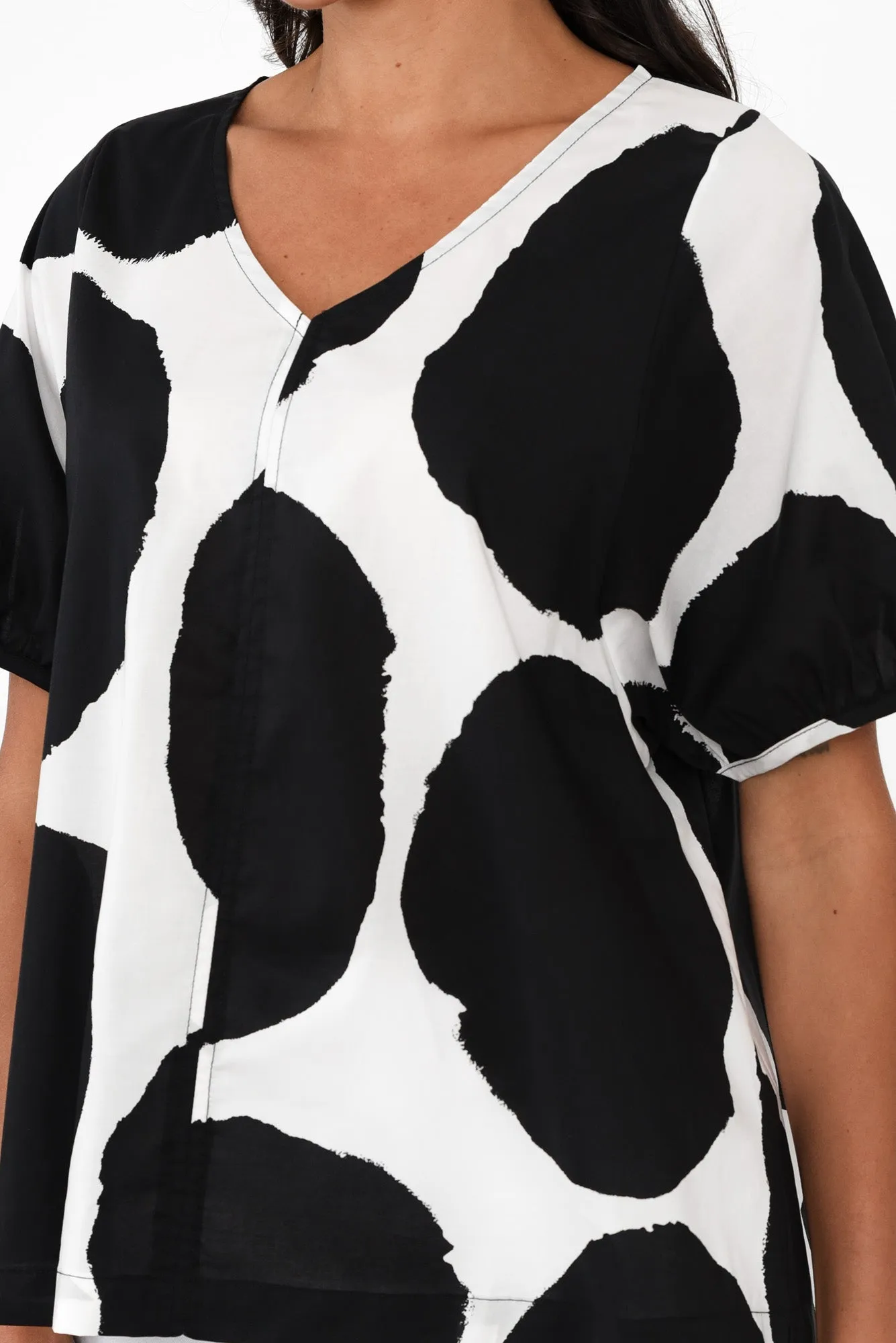 Eunice Black Spot Cotton Top sold by Blue Bungalow product image thumbnail 5